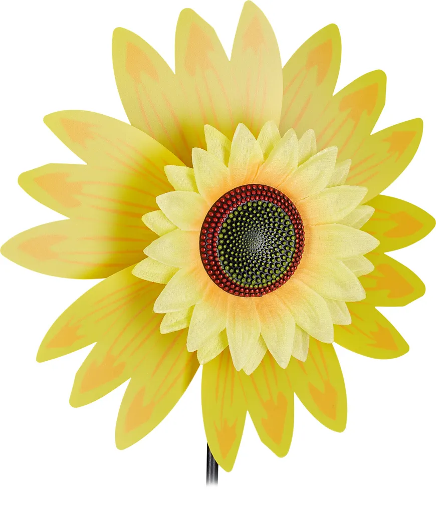 Moulin à vent fleur pour jardin anti-oiseaux et déco animée lot de 5 pièces