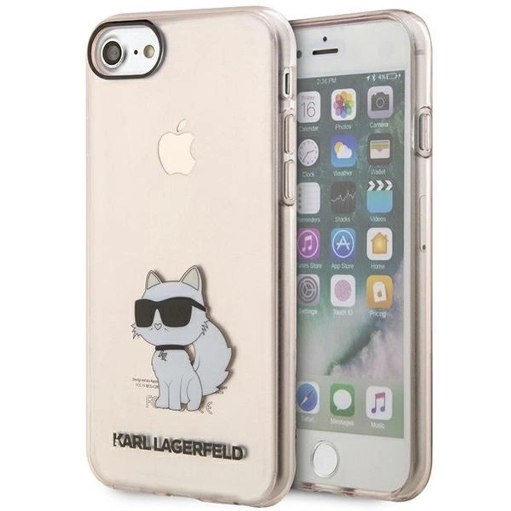 Karl Lagerfeld KLHCI8HNCHTCP iPhone 7/8/ SE 2020 / SE 2022 pink/pink Hardcase Ikonik Choupette Handyhülle