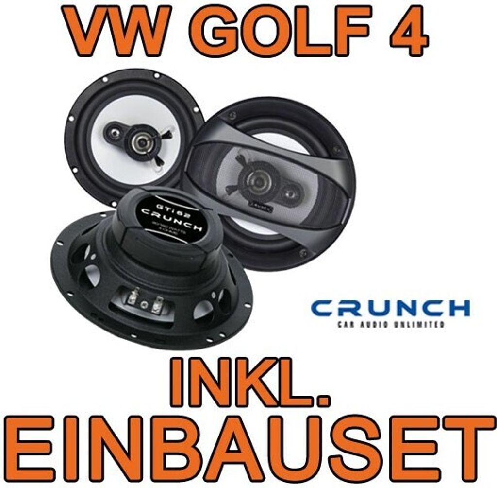 Crunch GTi62 - 16,5cm Triaxe für VW Golf 4 - justSOUND