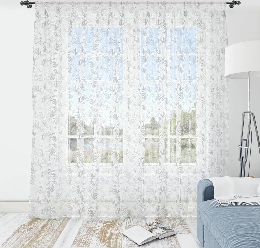Arazzo Decorativo Abakuhaus 135x274 - Tessuto Satin Foglie Bambù