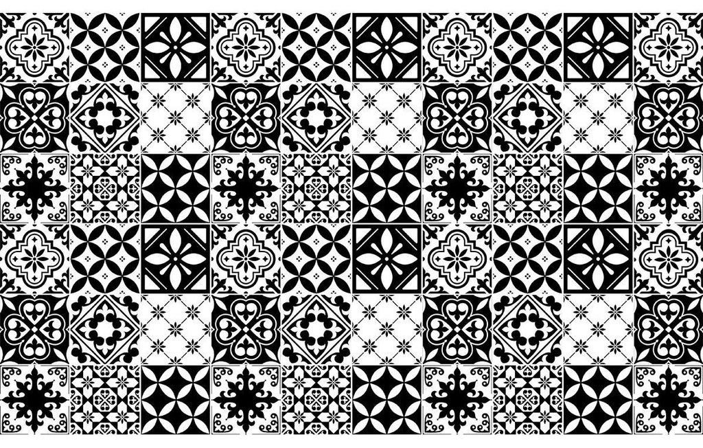 Selbstklebende Fliesenaufkleber für Küche und Bad – 60 Zementfliesenaufkleber (Azulejos Alejo) – 60 Aufkleber, 10 x 10 cm