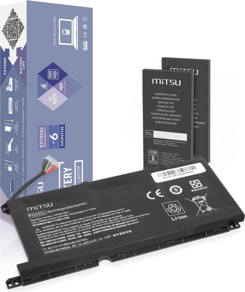 Batéria PG03XL pre HP 15-DH 15-EC 15-DK 16-A HSTNN-OB1I Obrázok produktu 