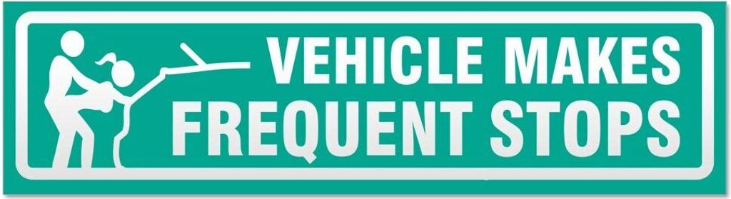 Kiwistar - Autoaufkleber - Türkis - 20 x 5,3 cm - Frequent Stops Girls invertiert - Hinweis Aufkleber Sticker für Auto, Kfz, Fahrrad, PKW, LKW