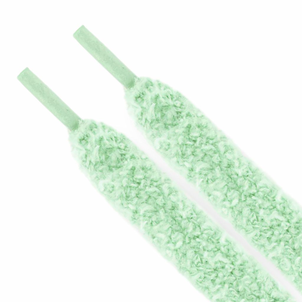 Schnürsenkel FUZZY Fluffy Fat Laces Adidas Nike Asics New Balance 15mm 1,5cm - 120 cm, Mint