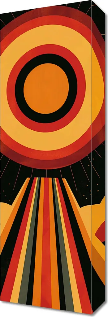 Décoration Rayons de vitalité 20 x 60 cm - Format Slim Haute Qualité