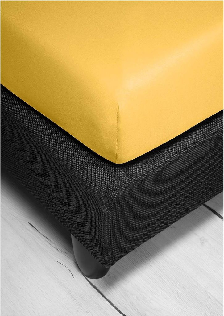 IRISETTE INTERLOCK SPANNBETTTUCH NEPTUN 0005 honig 150 x 200 cm