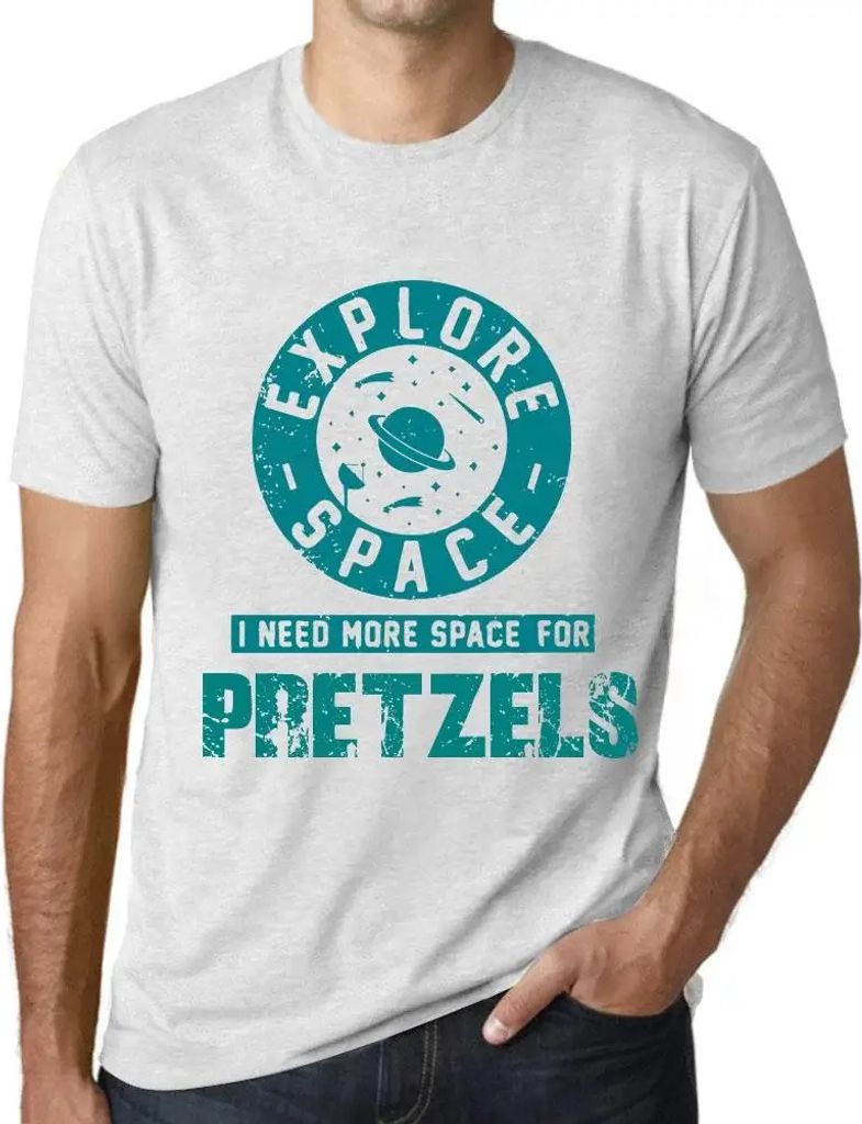 Herren Grafik T-Shirt Platz erforschen ich brauche mehr Platz für Brezeln – Explore Space I Need More Space For Pretzels – Öko-Verantwortlich...