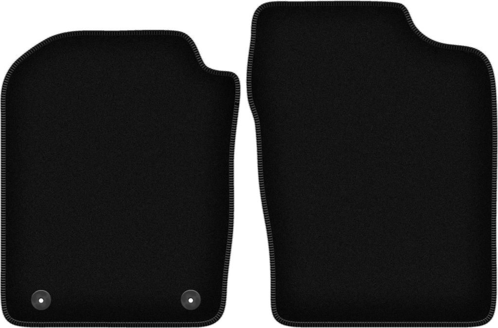Wielganizator Velours-Autoteppiche vorne – passend für Daihatsu Cuore VII L276 (Schrägheck, Bj. 2007-) – schwarz, passgenau, mit Befestigunge...
