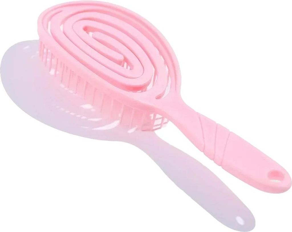 Massagekamm, tragbares Design, Vorteile der Kopfhautmassage, Rosa-2
