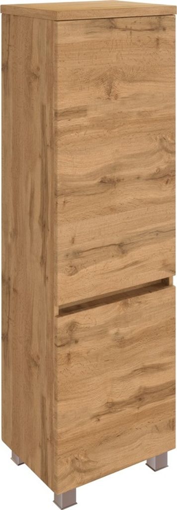 Badezimmer Midischrank 40 cm breit PESARO-03 in Wotan Eiche Nb., B/H/T: ca. 40/132,5/35 cm