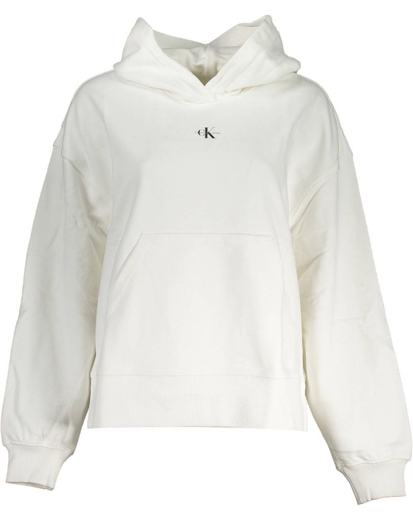 Nachhaltiges Damen-Sweatshirt in Weiß: Kapuze & Kängurutasche