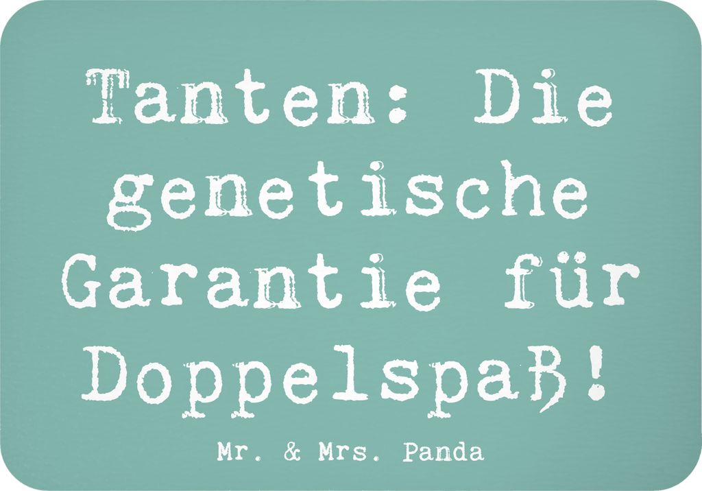Mr. & Mrs. Panda magnet Spruch Tanten Doppelspaß - Meeresbrise - Geschenk, haftmagnet, Spiel, Nichte, Neffe, Freude, Spaß, Kühlschrankmagnet, No...