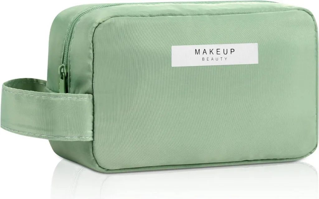 Grande trousse de toilette étanche verte pour maquillage et voyage femme