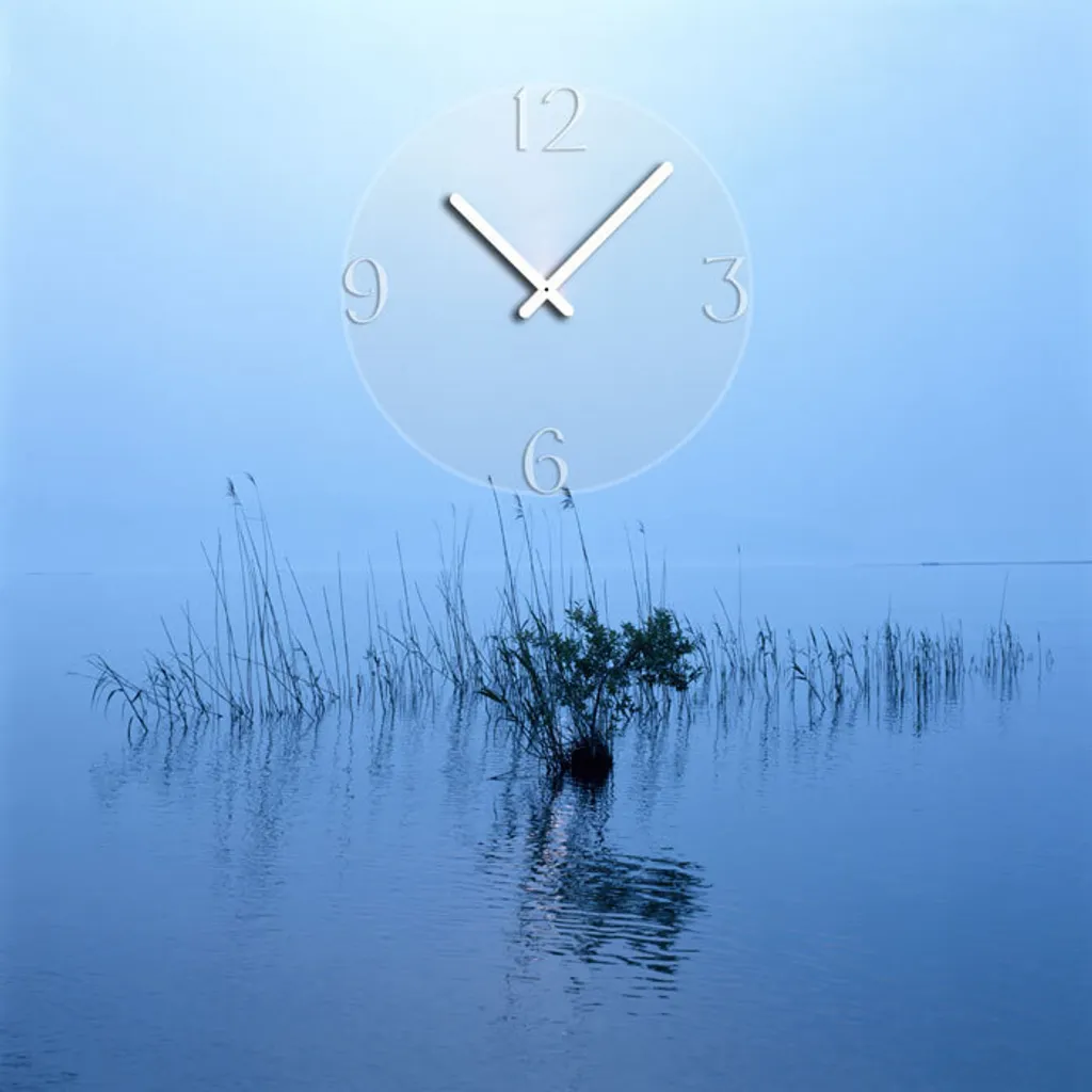 Grande horloge murale de salon Dixtime 6024 - Pendule carrée 40x40 cm