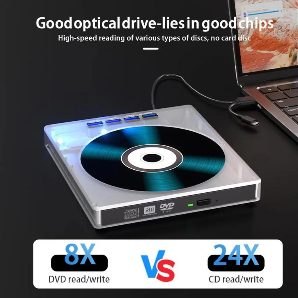 Lecteur DVD Externe pour Ordinateur Portable et MacBook Blanc Nomade