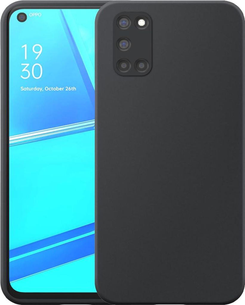 Geeignet für Oppo A52 / A72 4G Phone Case Schwarz Flexible Silikon TPU Case - Flexible Back Cover Case Silikon TPU - Schwarz - Smartphonica