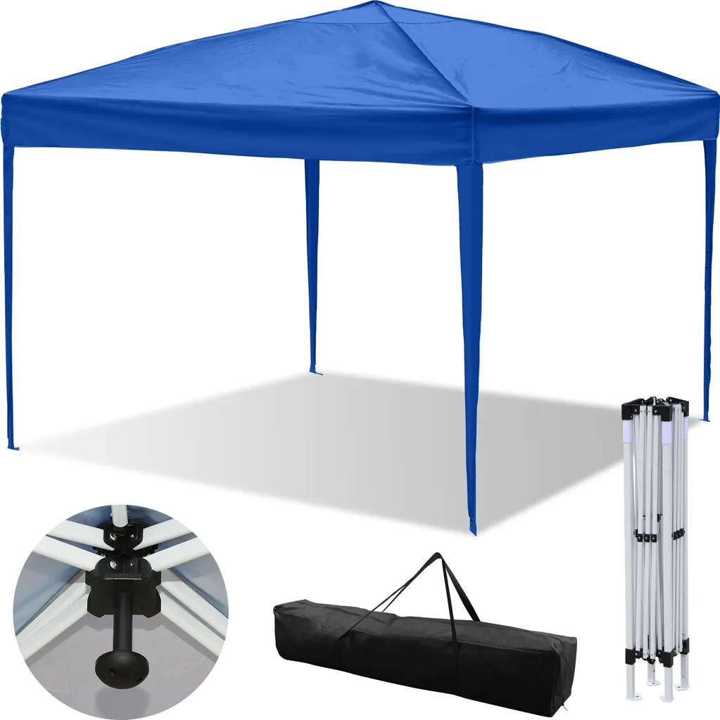 Jayseuw Tenda da Giardino 3x3m Blu: Gazebo Pieghevole per Feste e Party