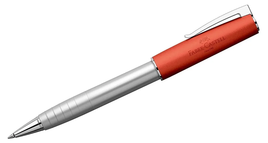 Rollerball Faber-Castell Loom Metallic bleu B : écriture fluide sans effort