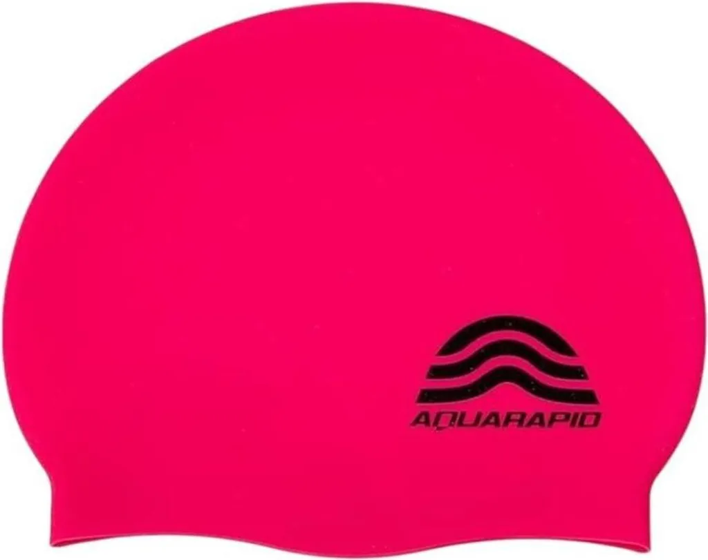 Bonnet de natation silicone Aquarapid Lhair rose - Spécial volume et confort