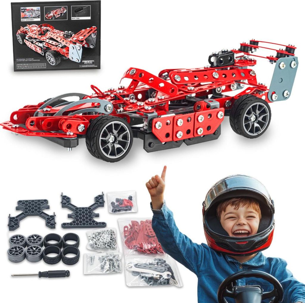 Bausteine - Rennwagen - DIY - 287 Teile - für Kinder  - das Produktbild 