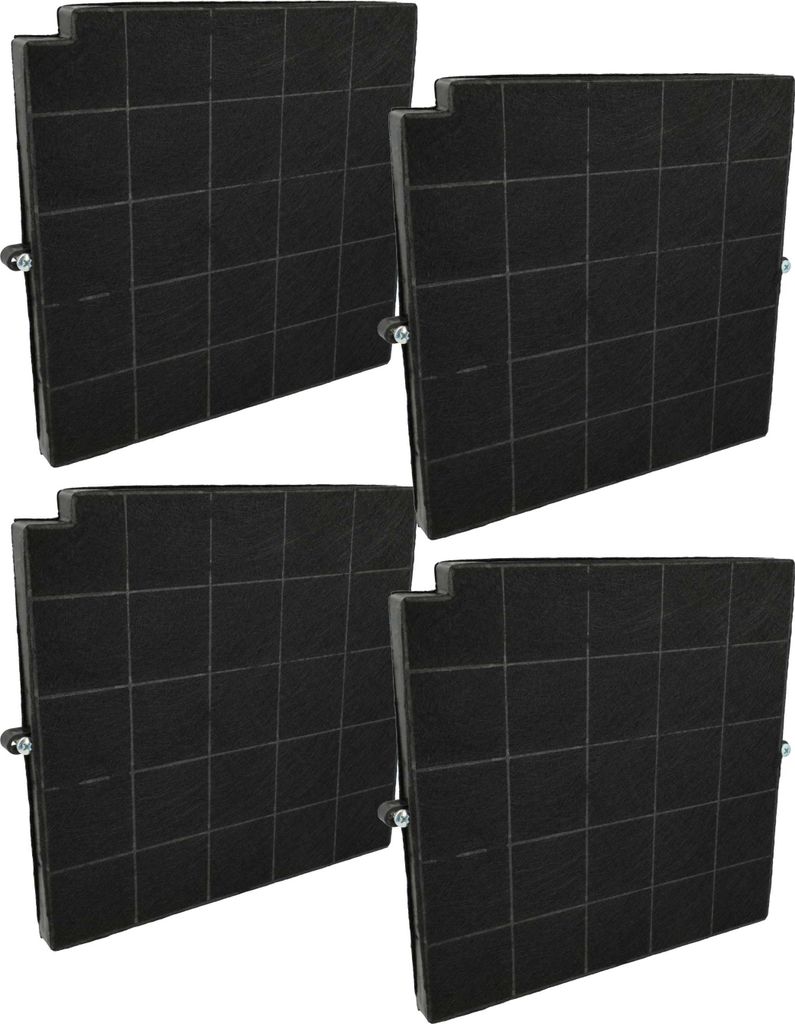 vhbw 4x Aktivkohlefilter kompatibel mit Arthur Martin ZDH3-60, WH90-F53-SE 656635 F53 90 SE, ZDH2-60, ZDH2-90 Dunstabzugshaube - 26,5 x 25,8 x 1,8 cm