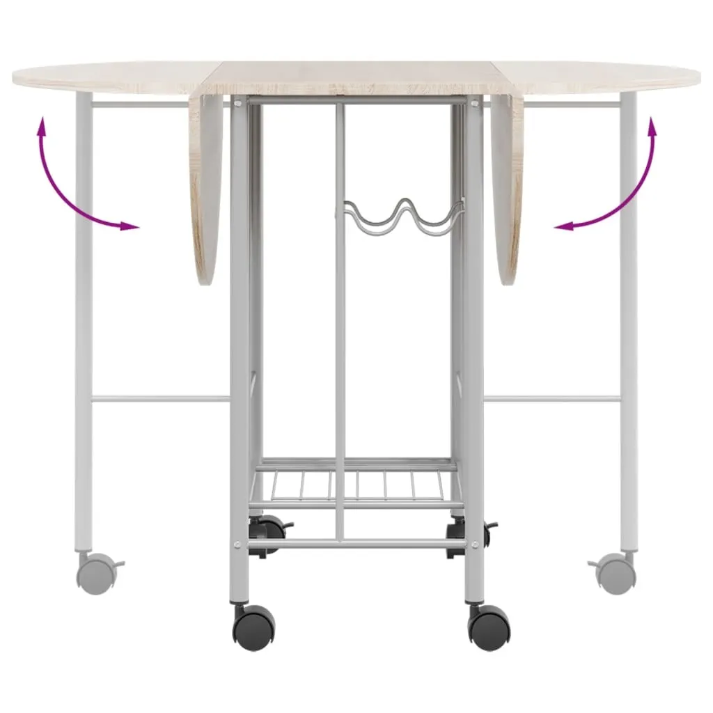 Ensemble table à manger pliable avec 4 chaises encastrables en bois MDF
