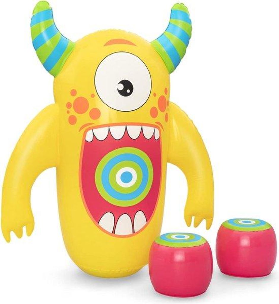 Aufblasbarer Boxball für Kinder, 120 cm, Monster Design