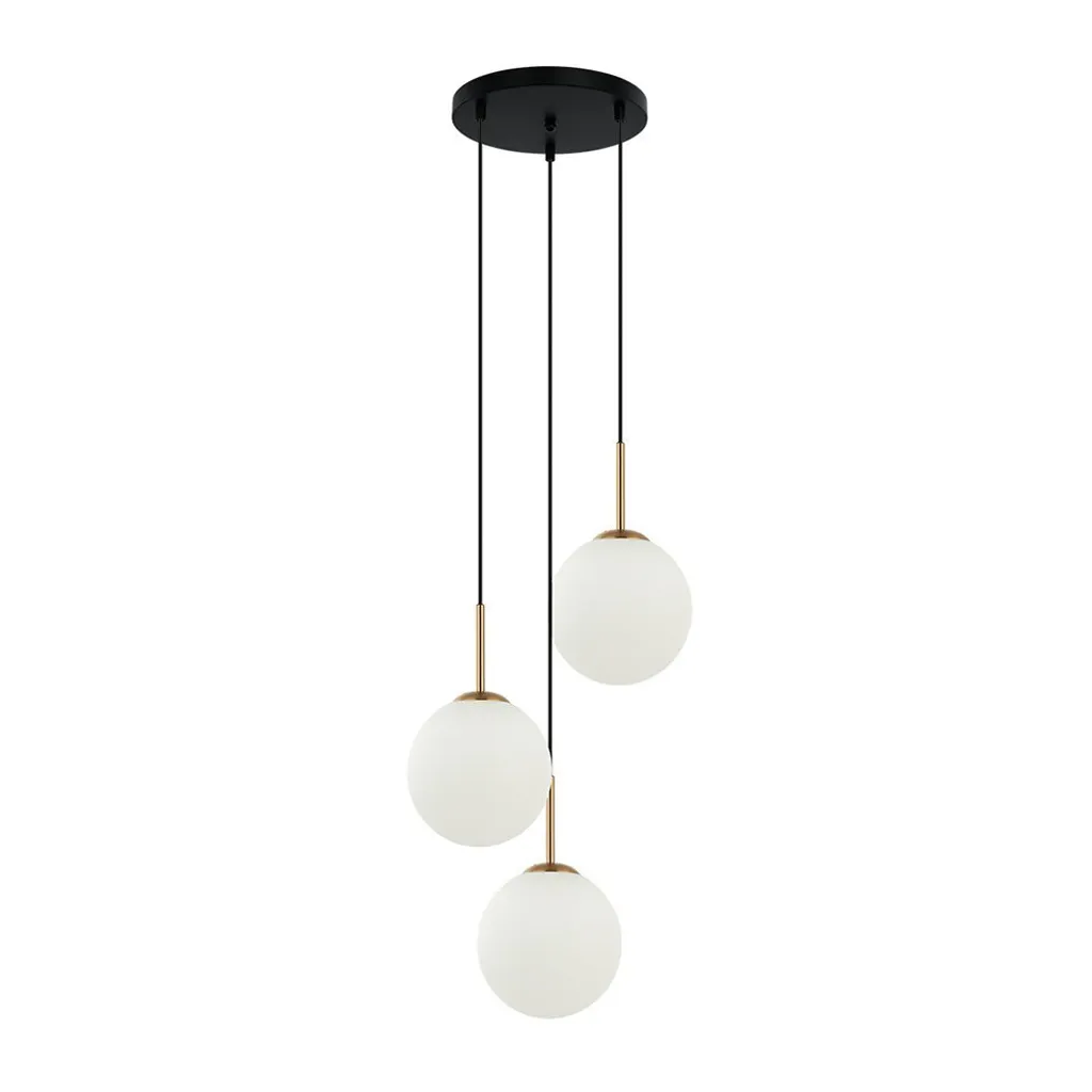 Lampada a Sospensione Italux Deore PND-5578-3S-BRO-BK | Design Moderno