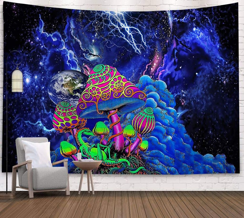 Trippy colorful Wandteppich Kunst Wandbehang Tisch Bettdecke Wohnkultur 