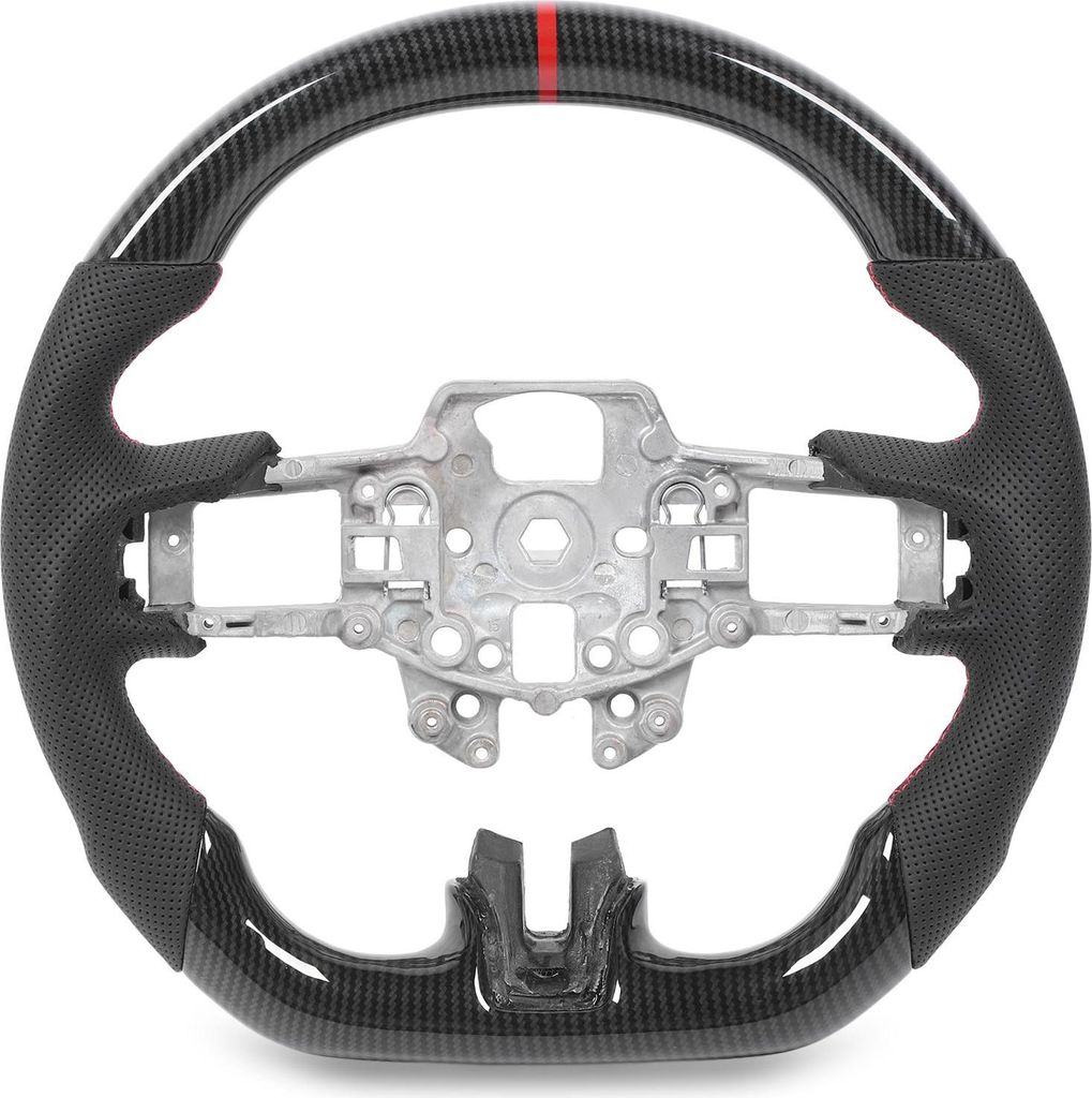 Volant Hydro Dip look fibre de carbone, cuir perforé pour Image du produit 