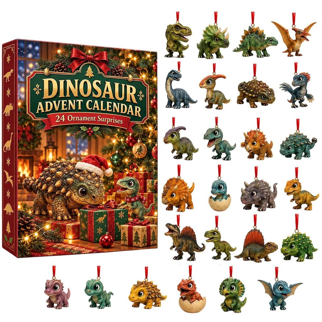 Adventskalender Dinosaurussen 2026 24 Dagen Kerst Countdown Productafbeelding 