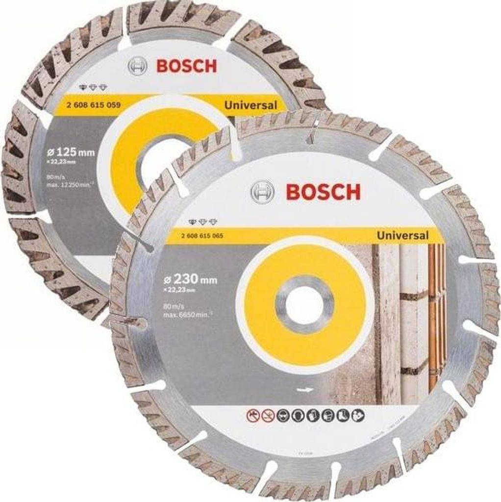 Set 2 BOSCH Diamanttrennscheiben 125 mm/230 mm Sonderzubehör Maurer - 06159975H9