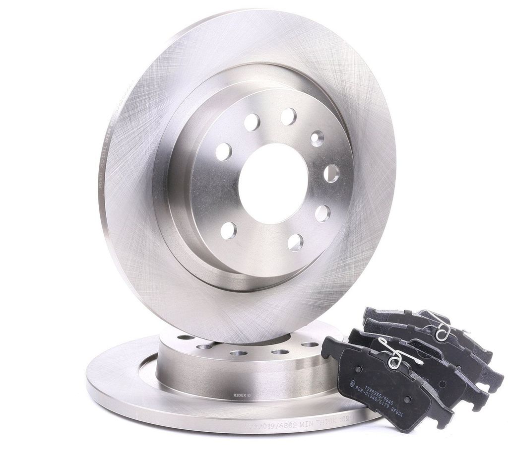 2x BREMSSCHEIBEN mit Anti-Quietsch-Blech + BREMSBELÄGE HINTEN