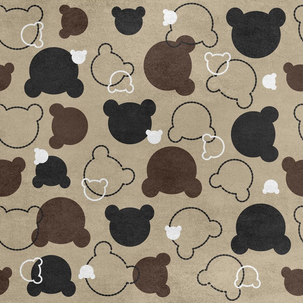 Royal Samt Stoff Polyester Zum Nähen - Motiv Teddybären