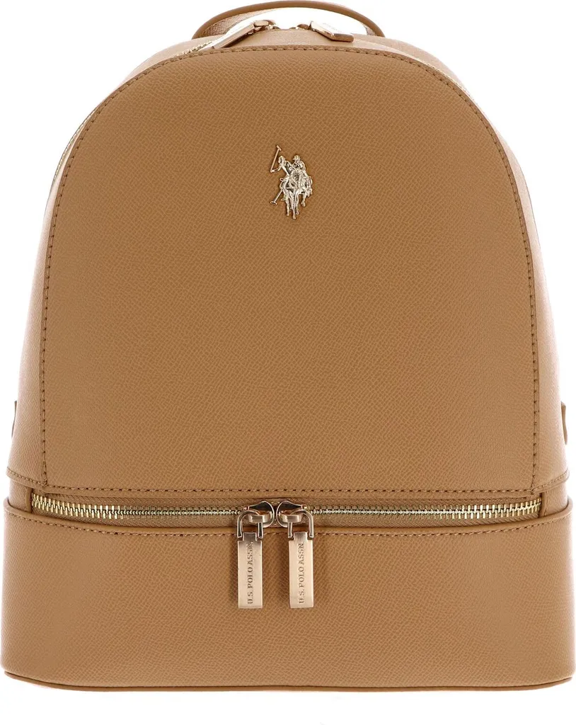 Sac à dos Jones U.S. POLO ASSN. marron clair au design moderne et épuré