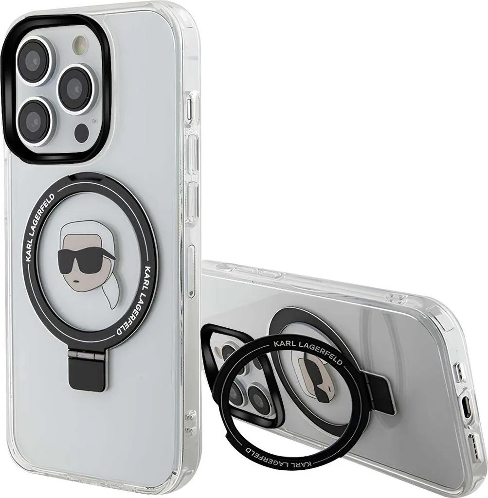 Custodia iPhone 15 Pro Karl Lagerfeld MagSafe Bianca Luxury
