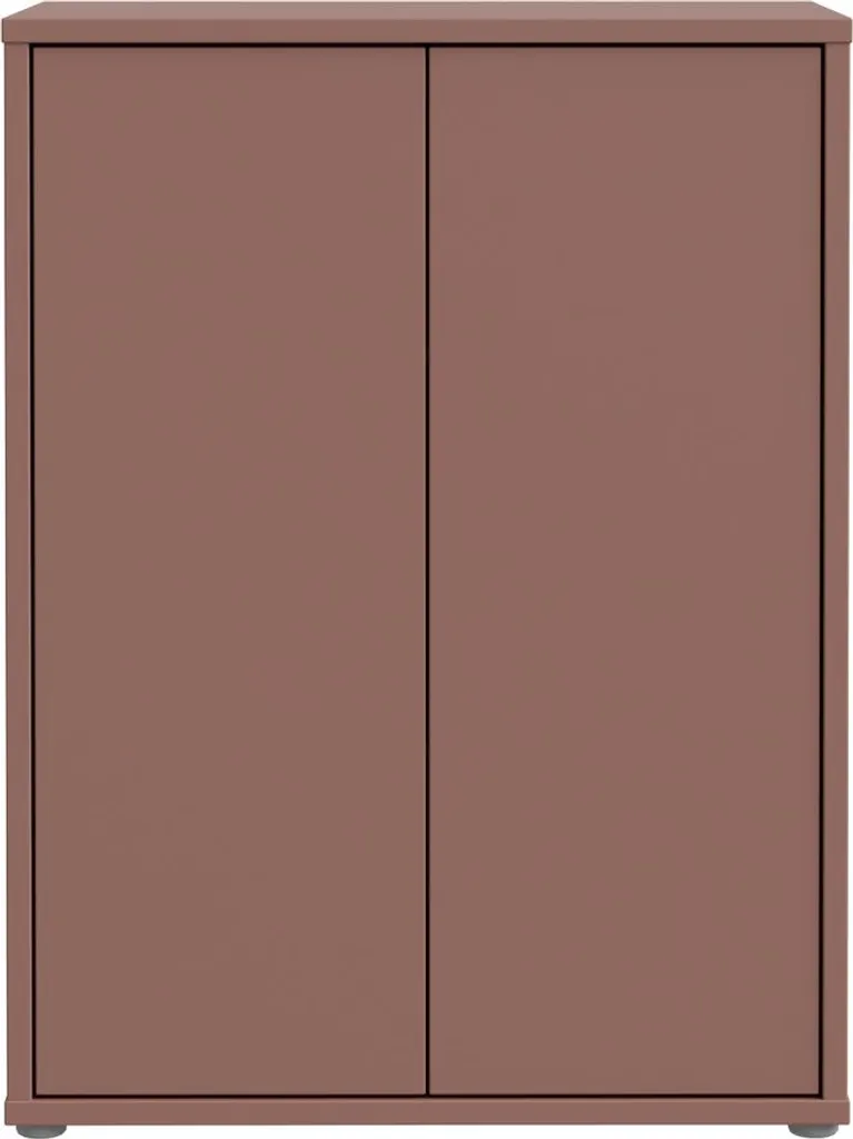Rangement compact terracotta Alice Springs 2 portes push sans poignée