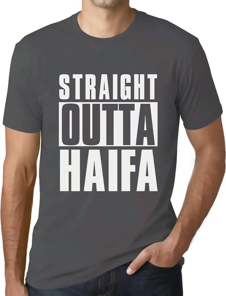 Herren Grafik T-Shirt Direkt aus Haifa – Straight Outta Haifa – Öko-Verantwortlich Vintage Jahrgang Kurzarm Lustige Druck Geburtstag Geschenk ...