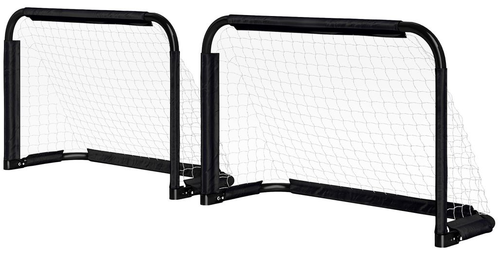 HOMCOM Voetbaldoelset, 2 stuks, inklapbaar, voetbaldoelen Productafbeelding 