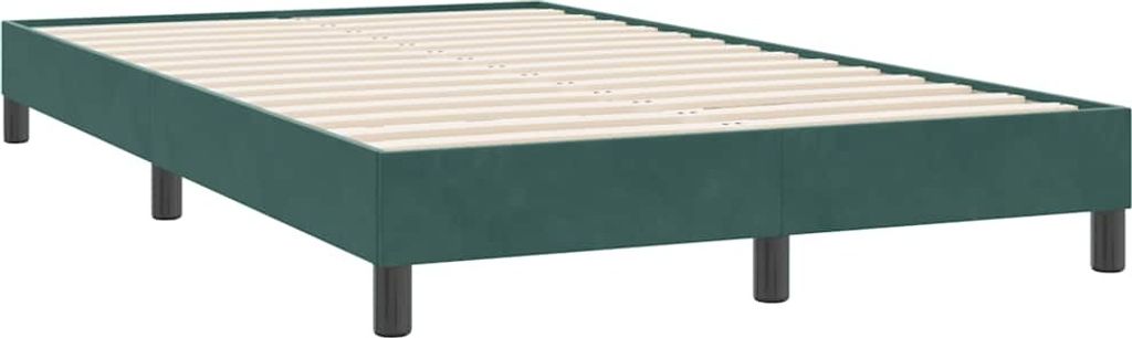 Bettgestell ohne Matratze Dunkelgrün 120x220 cm Samt