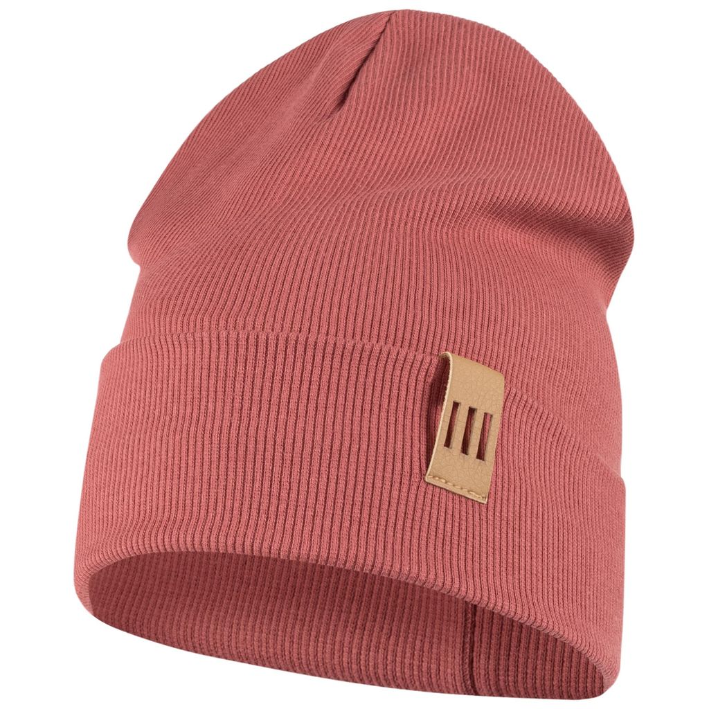 Mütze Beanie Übergangsmütze Jungen Kinder gerippt, Ziegelrot, Gr. 54-56