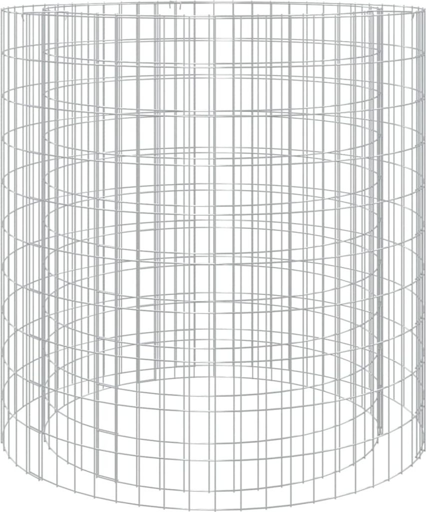 The Living Store Gabionen-Feuerstelle Ø 100 cm Verzinktes Eisen