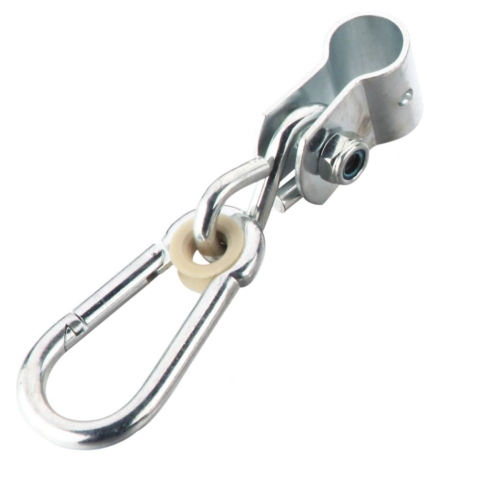 Manschetten-Haken 25 mm verzinkt mit Karabiner & Buchse