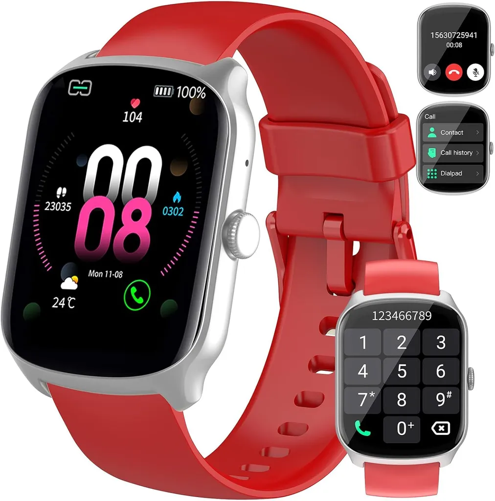 Orologio Smartwatch Chiamate e Salute: Display HD e IP68