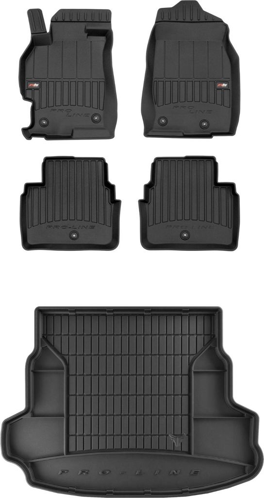 FROGUM Gummimatten Auto Fußmatten + Kofferraummatte für Mazda 6 II 2007-2012