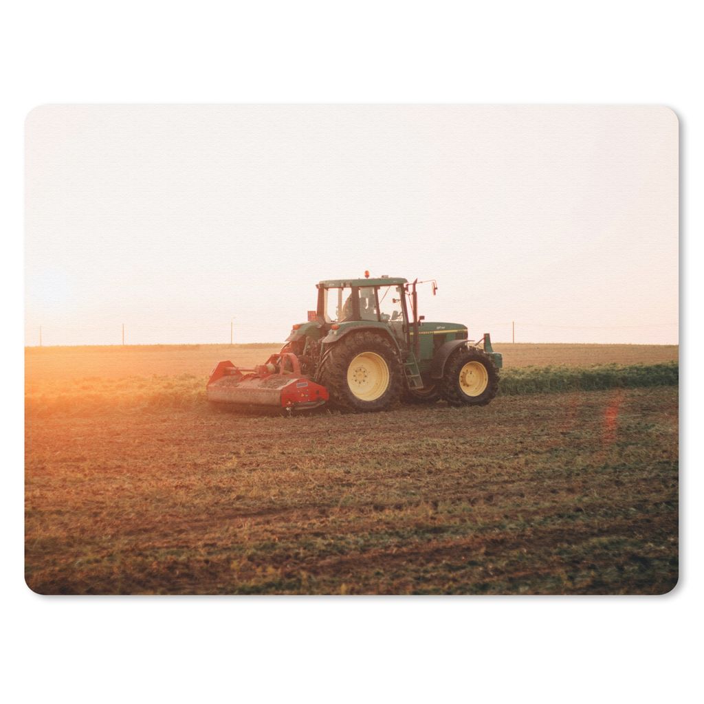 MuchoWow Mauspad Mousepad Traktor - Feld - Bauernhof - Landwirt - Horizont 40x30 cm - Mousepads - Maus Mat - Pad - Mausunterlage - Anti Rutsch