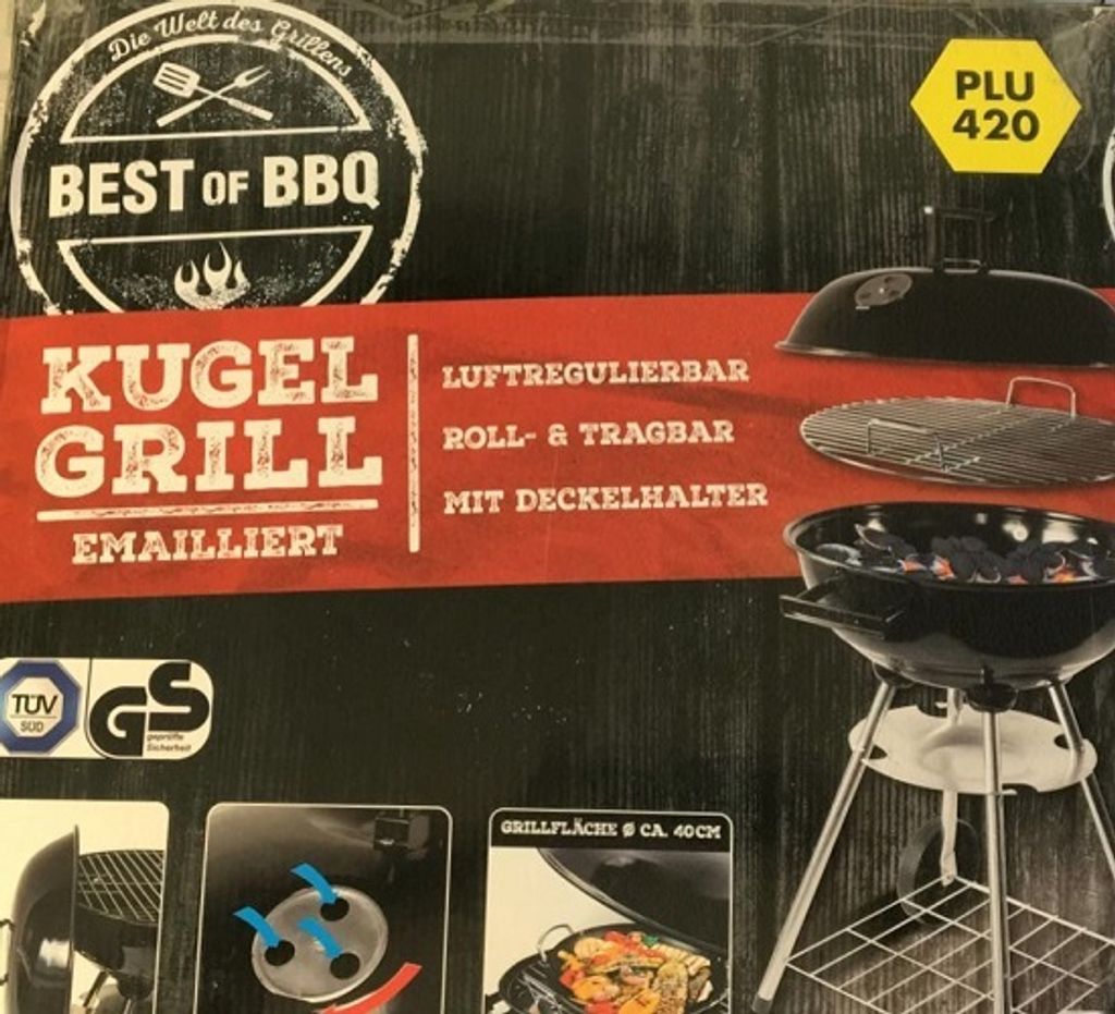 XXL Kugelgrill Standgrill Grillwagen Holzkohlegrill Rundgrill BBQ Grill