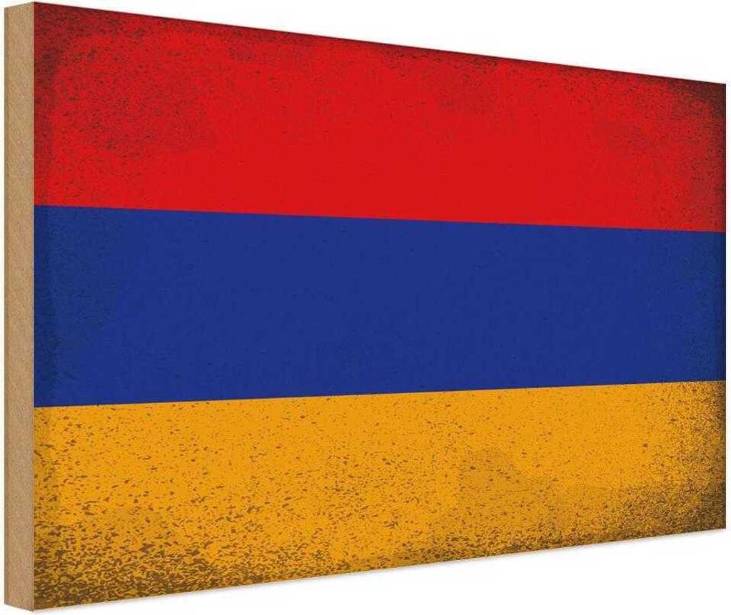 vianmo Holzschild 30x40 cm Armenien Armenia Flagge Fahne Wappen