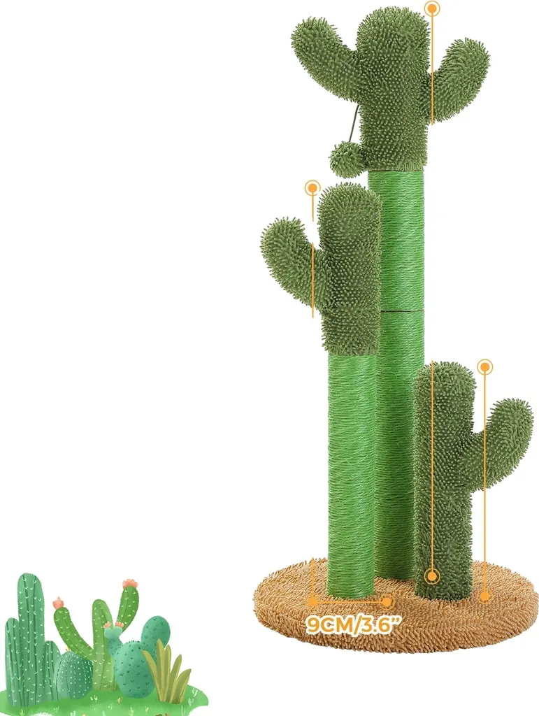 Arbre à chat cactus XL : stop aux griffes sur le canapé, AMT0066BN