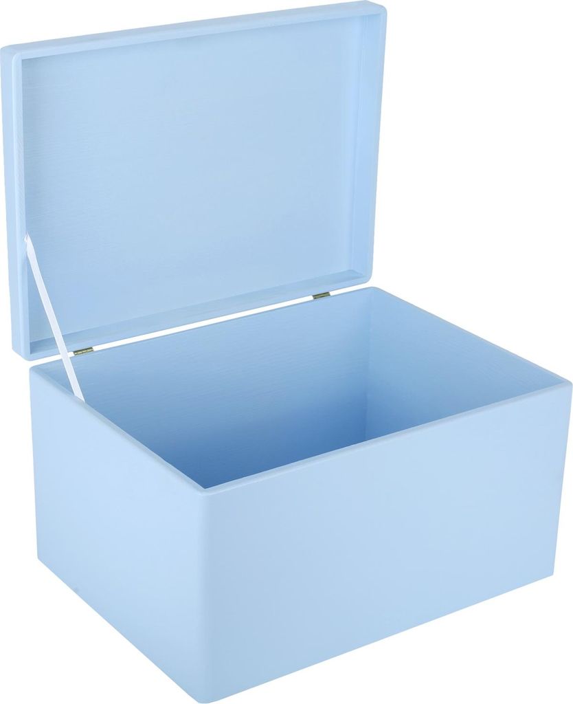 Creative Deco Boite de Rangement en Bois Bleu 40 x 30 x 24 Image du produit 